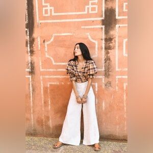 Daughters of India Meera wrap top in Clove size xs -s